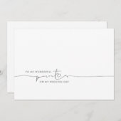 Carte À Mes Parents Mariage Matin Message mignon (Devant / Derrière)