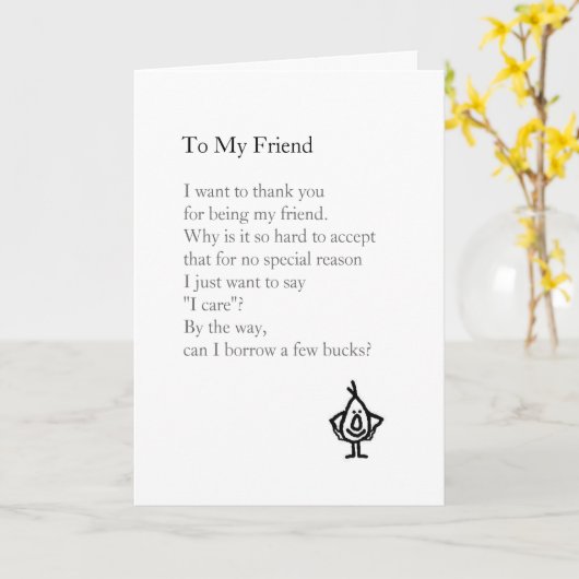 Carte À mon ami (Fleur jaune)