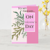 Carte "À mon ami le jour de la Saint-Valentin !" Valenti (Fleur jaune)