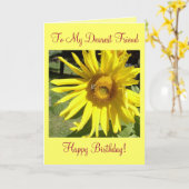 Carte À Mon Ami Le Plus Cher, Joyeux Anniversaire ! (Fleur jaune)