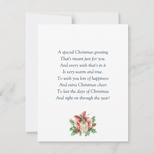 Carte À mon ami Noël (Dos)