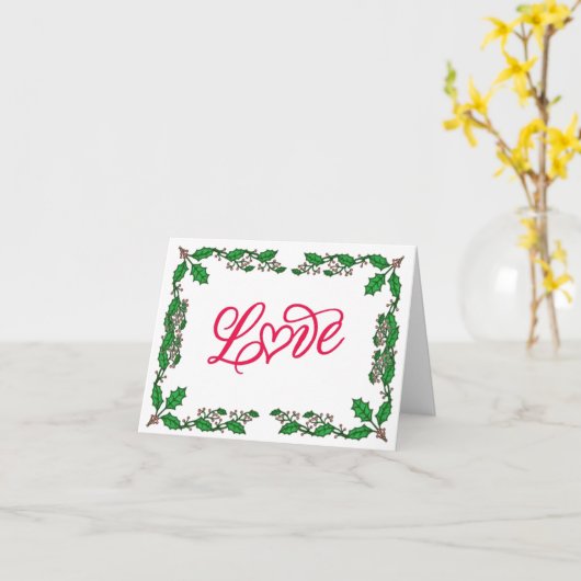 CARTE À MON "AMOUR" RENCONTREZ-MOI SOUS LA MISTLETOE (Fleur jaune)