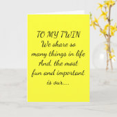 CARTE À MON ANNIVERSAIRE VIVANT/MEILLEUR AMI (Fleur jaune)