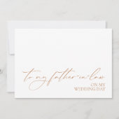 Carte "À mon beau-père le jour de mon mariage" (Devant)