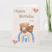 Carte À Mon Bébé Le Plus Doux Joyeux Anniversaire, Amour (Devant)