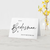 Carte À mon Bridesman Mariage Merci cadeau (Fleur jaune)