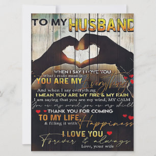 Carte À mon cadeau de mari Jolie lettre au mari