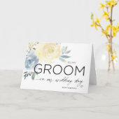 Carte À mon cadeau de Mariage de chambre de Fleurs Bleue (Fleur jaune)