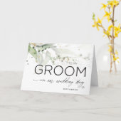 Carte À mon cadeau Mariage de chambre de la mariée Eucal (Fleur jaune)