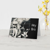 CARTE **À MON COOL BRO" POUR VOTRE ANNIVERSAIRE (Fleur jaune)