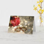 Carte À mon épouse - mariage de jour du mariage (Fleur jaune)