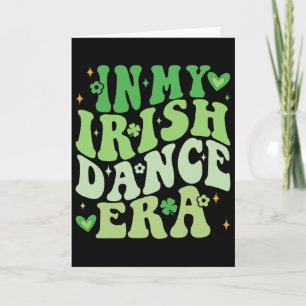 Carte À mon ère de danse irlandaise Groovy Shamrock Dans