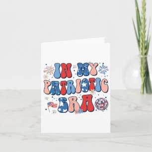 Carte À mon ère patriotique rétro 4 juillet quatrième fi