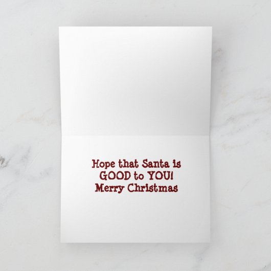 CARTE **À MON ÉTUDIANT** ESPÉRER QUE PÈRE NOËL EST "BON  (Intérieur)