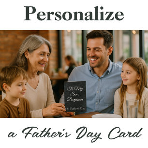 Carte À mon fils en Fête des pères