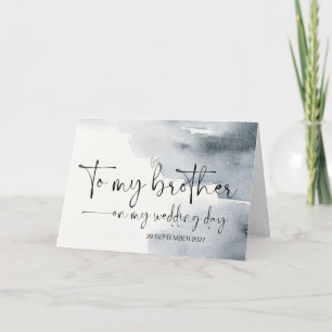 Carte À mon frère le jour du mariage Merci mariée Groom