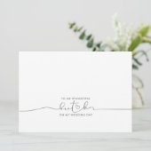 Carte À Mon Frère Mariage Matin Message mignon (Debout devant)