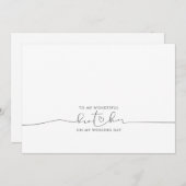 Carte À Mon Frère Mariage Matin Message mignon (Devant / Derrière)