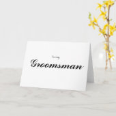 Carte à mon Groomsman (Fleur jaune)