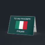 CARTE "À MON ITALIEN PRÉFÉRÉ" JEUX ANNIVERSAIRE<br><div class="desc">This card is PERFECT if you have an Italian friend,  relative ou ANYONE in your life !</div>