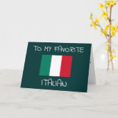 CARTE "À MON ITALIEN PRÉFÉRÉ" JEUX ANNIVERSAIRE (Fleur jaune)