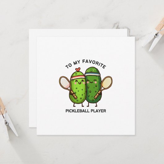 Carte À mon joueur de pickleball préféré (Devant/Arrière en situation)