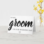 Carte À mon marié le jour de notre mariage (Fleur jaune)