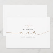 Carte À Mon Nan Le Jour De Mariage Élégant (Devant / Derrière)