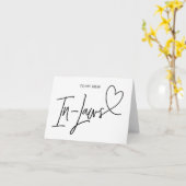 Carte À mon nouveau en cadeau de mariage de lois pour (Fleur jaune)