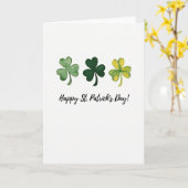 Carte à motif aquarelle de trèfle (Fleur jaune)
