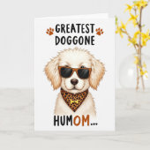 Carte à motif chiot moucheté (Fleur jaune)