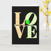 Carte à motif d'amour rayé (Fleur jaune)