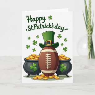 Carte à motif de football Shamrock