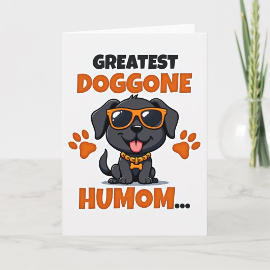 Carte à motif d'empreinte de patte de chien (Devant)