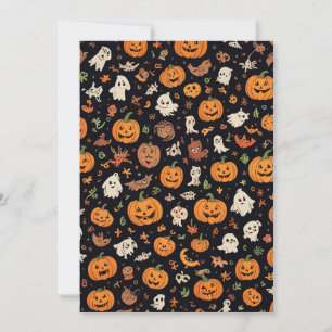 carte à motif d'Halloween