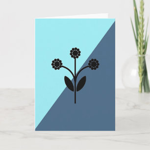 Carte à motif floral géométrique