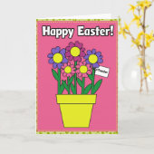 Carte à motif floral tacheté (Fleur jaune)