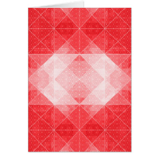 Carte à motif géométrique rouge et blanc