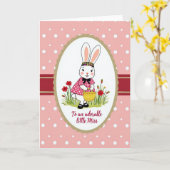 Carte à motif pois de lapin (Fleur jaune)