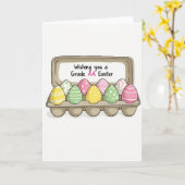 Carte à motif pois pastel (Fleur jaune)
