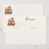 Carte A New Chapter Bridal Shower Recipe Card (Devant / Derrière)