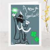 Carte A new job, Good Luck ! (Fleur jaune)