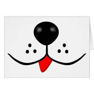 Carte à nez et à bouche de chien