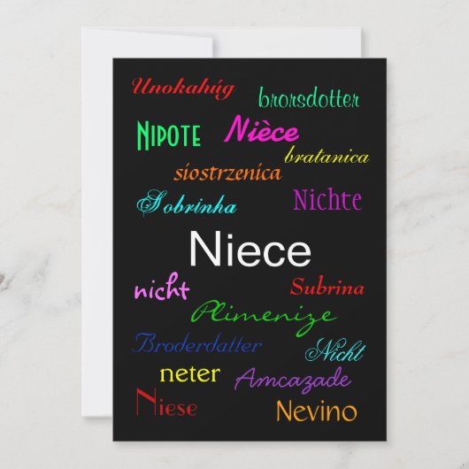 Carte "A Niece's Birthday I" Appartement personnalisable (Devant)