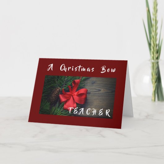CARTE A **NOËL BOW** JUSTE POUR **CARTE ENSEIGNANT** (Devant)