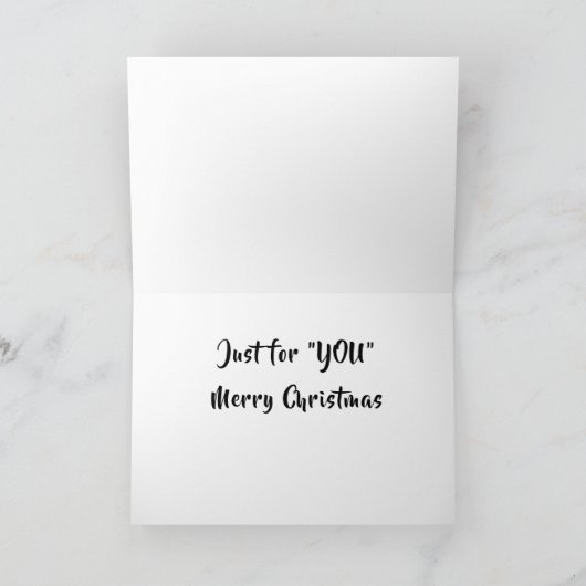 CARTE A **NOËL BOW** JUSTE POUR "VOUS" (Intérieur)