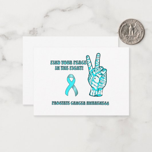 Carte à note plat de sensibilisation à la prostate (Devant/Arrière en situation)