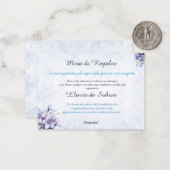 Carte à note plat Quinceañera Lluvia de Sobres (Devant/Arrière en situation)