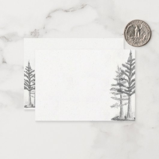 Carte à note plate, Arbres (Devant/Arrière en situation)