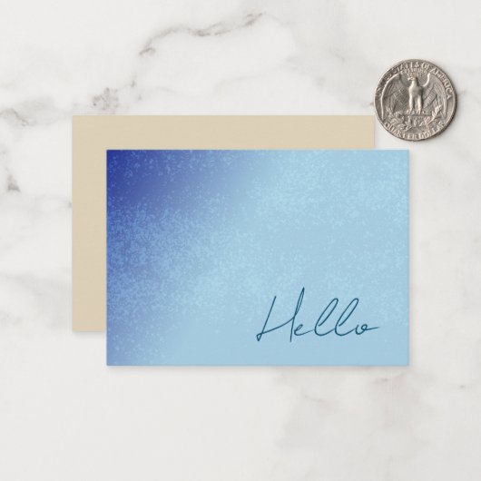 Carte à note plate avec coeur (Devant/Arrière en situation)